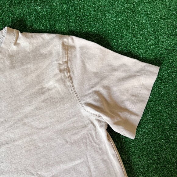 Zara Classic Fit Solid Beige Short Sleeve Crewneck Essential Tee T-Shirt Size S - Picture 6 of 13